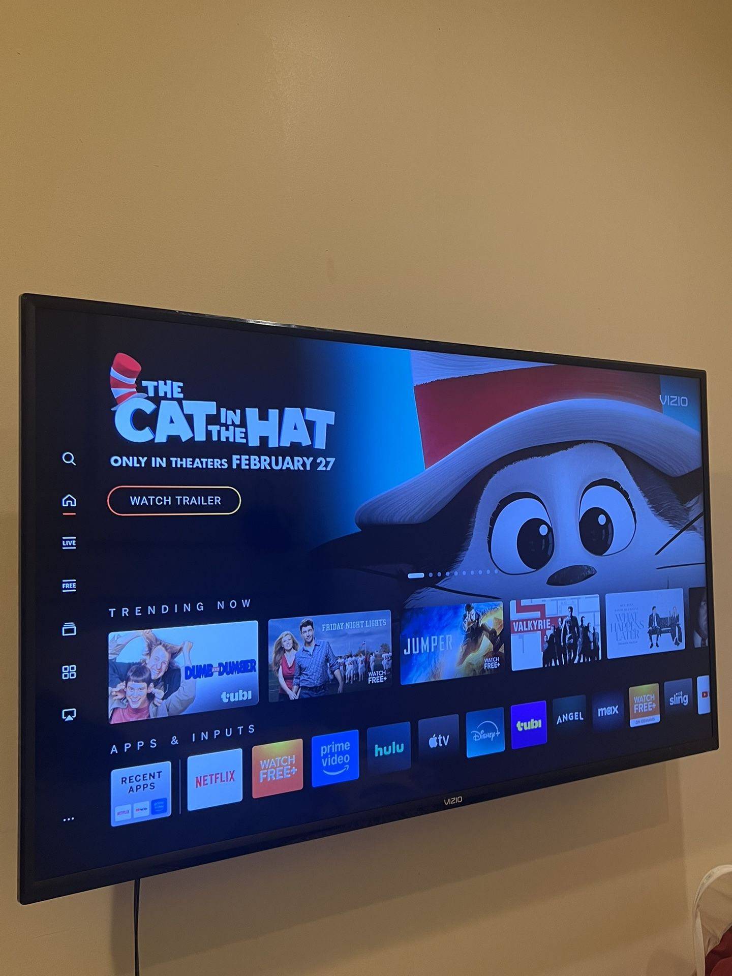 50 Inch Vizio TV with Remote