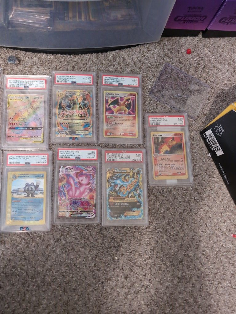 Pokemon PSA 9 10 Charizard mew Mewto