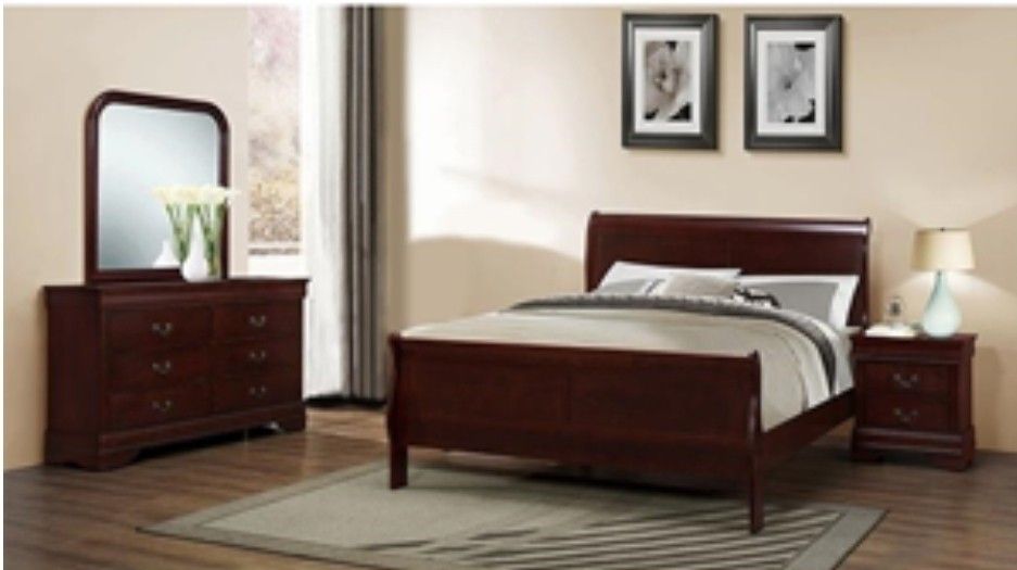Brand New 4 piece Queen Bedroom Set// Finance Available Only $1 Down,All Products : American Fashion Style Bags On Sale