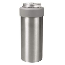 Slimistic, 12 Oz Slim Can Stainless Steel Double Walled Insulated Can Cooler, Thermal Cup for Drinks and Skinny Cans (Silver)