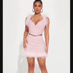 Fashion Nova Pink / Traje Rosa Falda y Top/Outfit pink