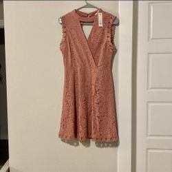 Pink Lace Dress M