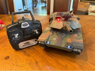 IMEX US M1A2 Abrams 1/18 Scale Remote Controlled Green Camo Tank - Works