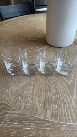 Bar/whiskey glasses - set of 4, new/unused