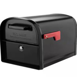 Architectural Mailboxes Oasis 360 Black, Large, Steel, Locking Parcel Mailbox with 2-Access Doors @A6-30