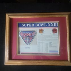 Super Bowl 23 Patch And Frame 