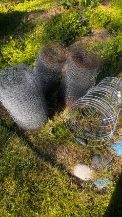 PENDING PICKUP - FREE Chicken wire & 8 grow cages