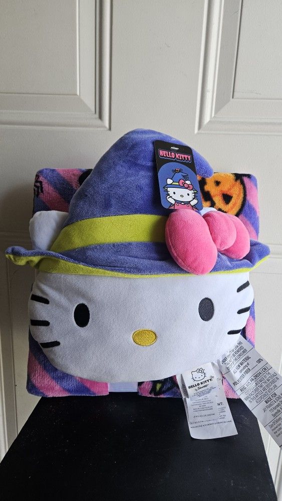 Hello Kitty Blanket With Pillow