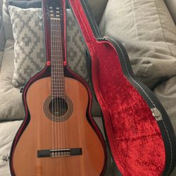 Vintage 1971 Yamaha G-85A Classical Nylon String Guitar With Case Made In Japan 