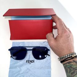FENDI AVIATOR MATTE BLUE LENS