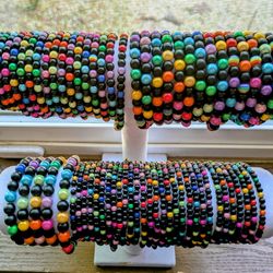 Optical Illusion Bracelets - Rainbow Colors 