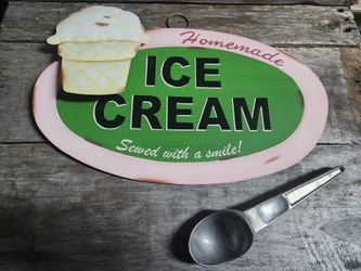 Icecream Sign And Scoop