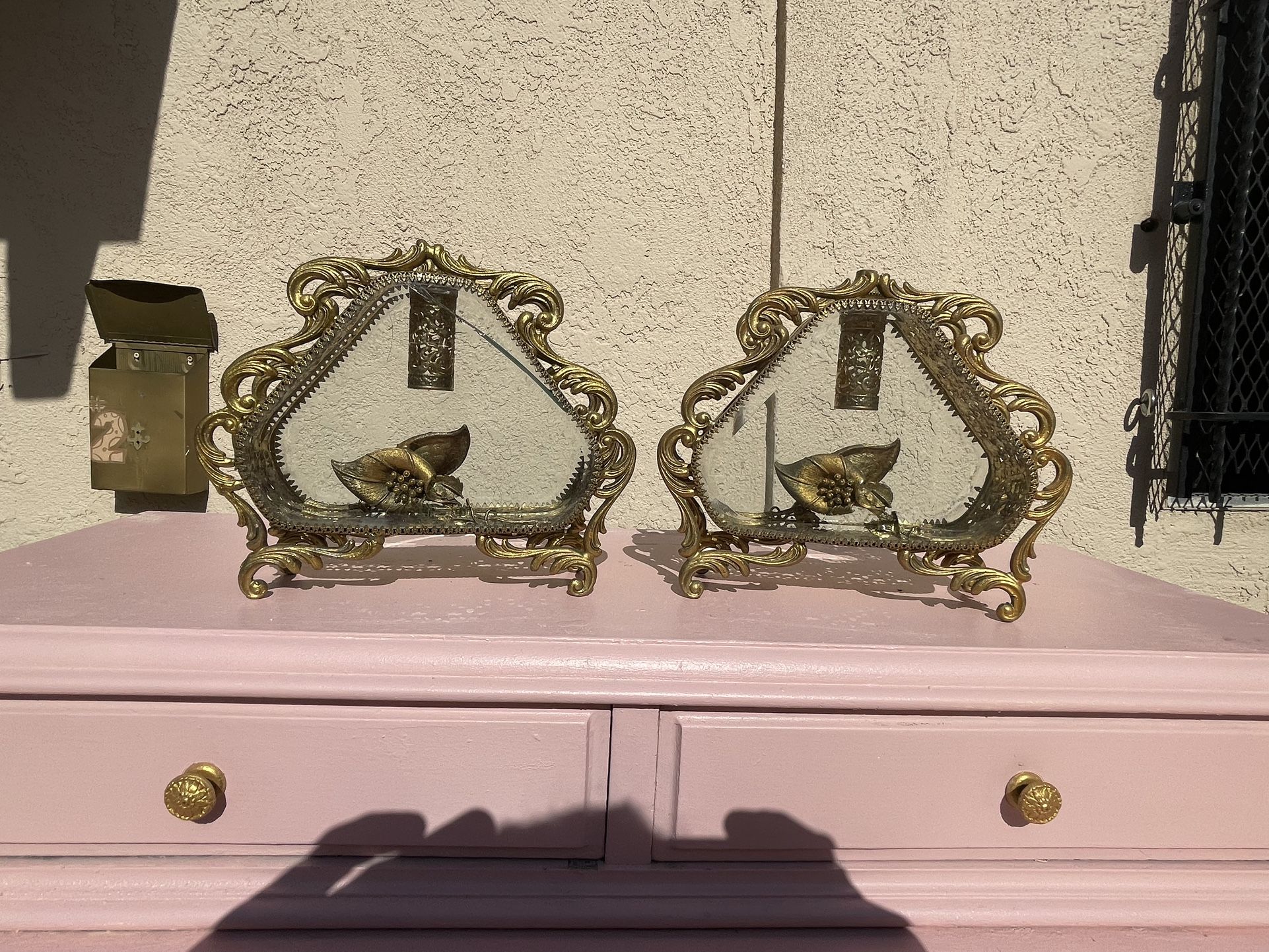 Beautiful Large Ornate Antique Filigree Perfume Bottles