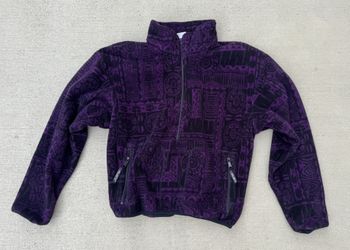 Vintage 90s Sugarbush Purple Fleece Pullover Purple Jacket Sz Medium Polartec 