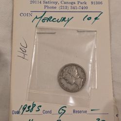 1938s Mercury Dime Silver