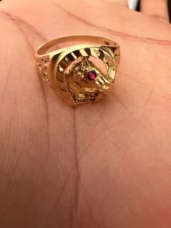 14K Horseshoe Ring
