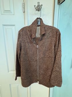 Leopard Print Zip-Up Jacket