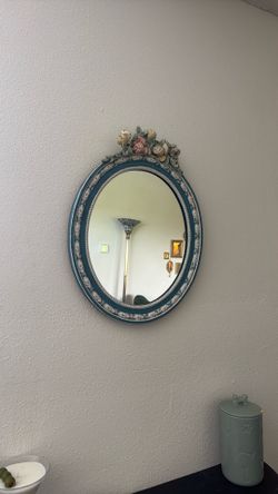 Blue Vintage Mirror