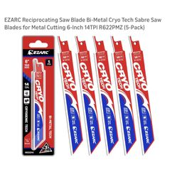 Brand new Reciprocating Saw Blade Bi-Metal Cryo Tech Sabre Saw Blades for Metal Cutting 6-Inch 14TPI R622PMZ (5-Pack)  Whitestone/Flushing, Queens or 
