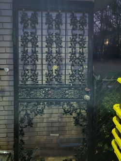 Vintage wrought iron storm door 80x32