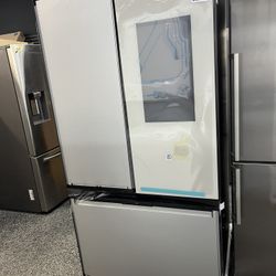 Samsung French Door Bespoke White Family Hub Fridge 30 Cu Ft