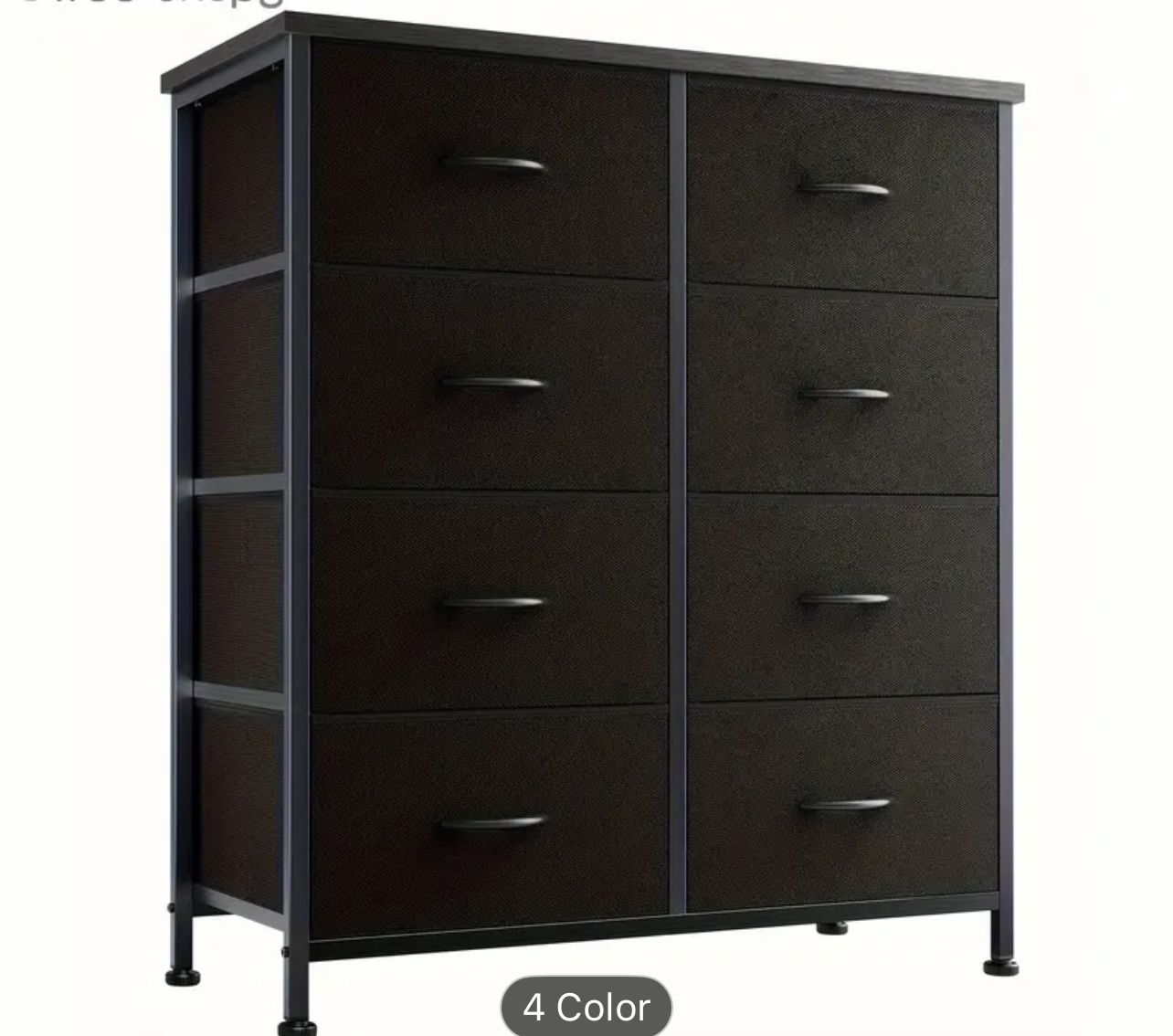 8-Drawer Fabric Dresser with Steel Frame Storage Cabinet for Bedroom, Office, or Store