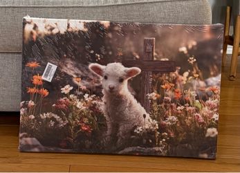 Jesus Lamb Canvas Print 24"L x 16"W