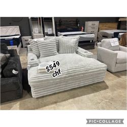 67"W Light Gray Corduroy Oversized Sofa Chaise Lounge Chair with Cupholders and USB Charging Port