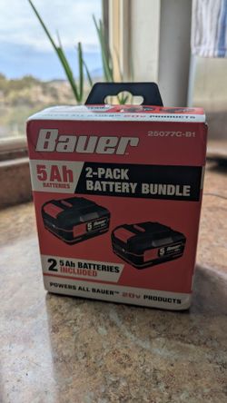 Bauer 20v 5ah Battery 2 Pack Unopened Box