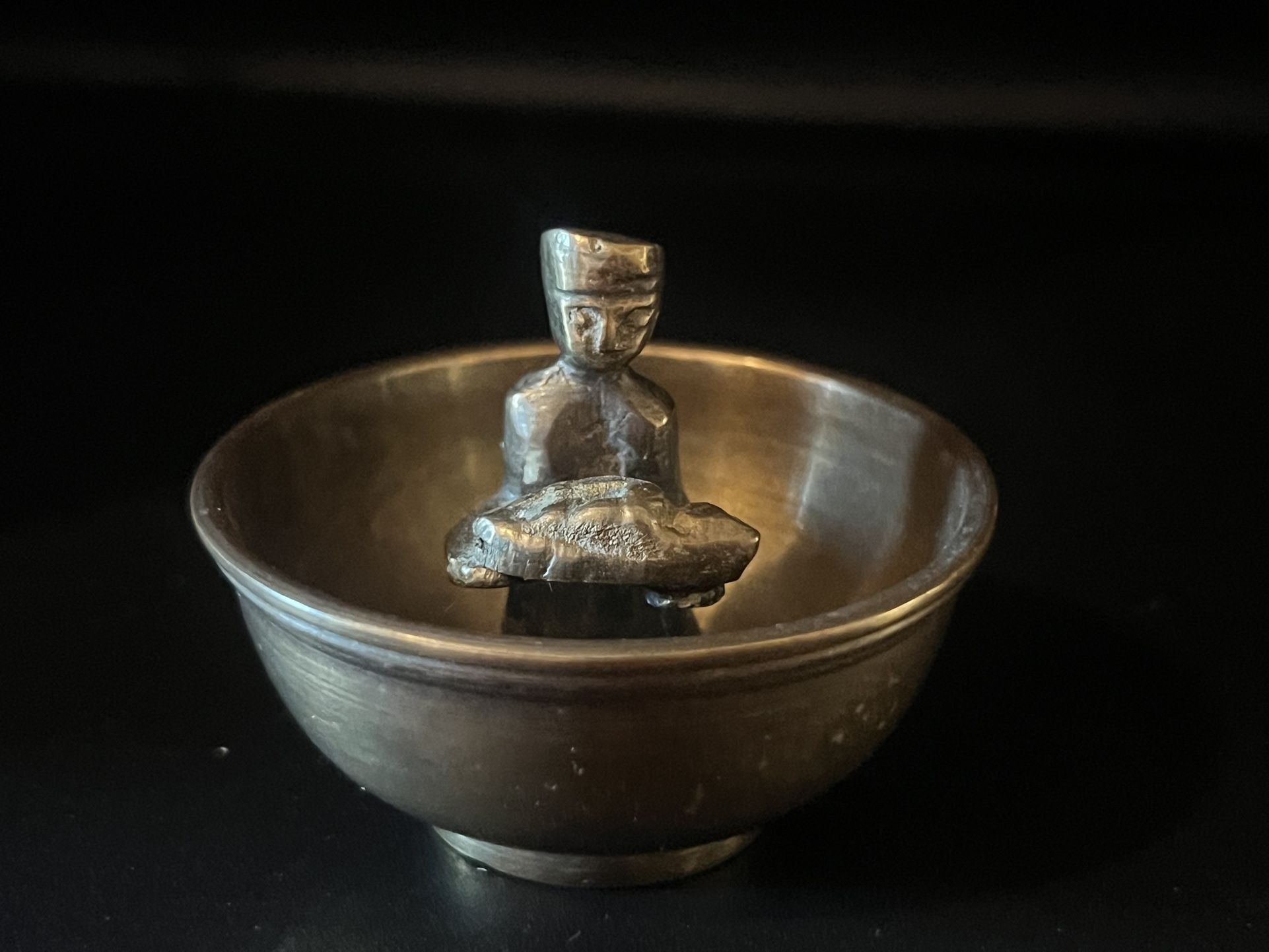 Antique 19th Century Hindu Vasudeva Bronze Siphon Cup-Krishna-Small-Rare-Works