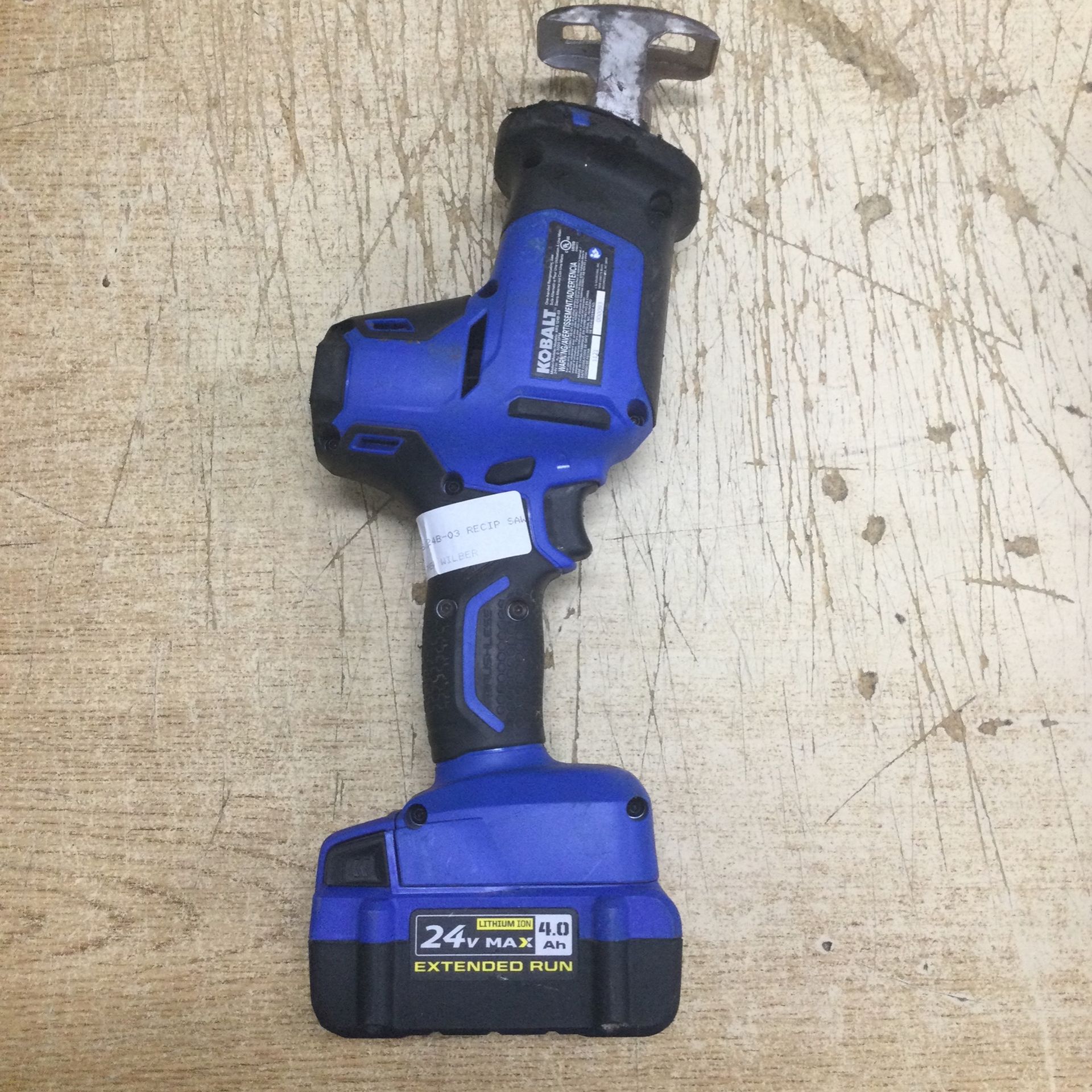 Kobalt 24v max brushless one handed Reciprocating saw (Charger Sold Separate)