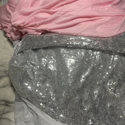 Silver Sequins Fabric