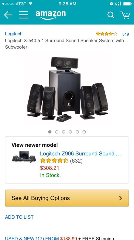 Logitech 5.1 Surround Sound Speaker System with Subwoofer for Sale in Burlington, NC - OfferUp