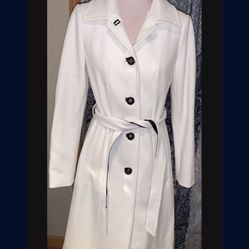 White|Black brand white designer coat  Size XS