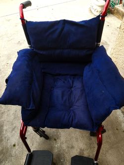 Transport wheelchair.