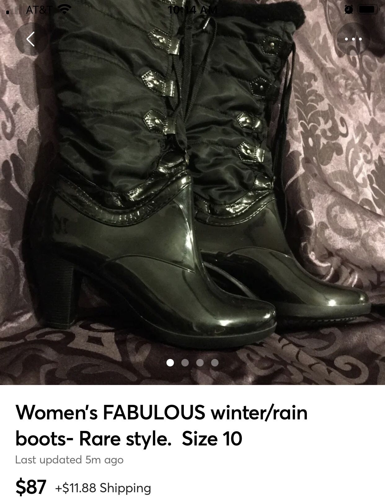 Women’s FABULOUS winter/rain boots- Rare style.  Size 10
