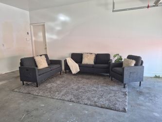 Free Delivery - 3 Piece Sofa Set with USB Charging Ports