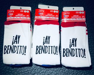Puerto Rican Slippers, El Jefe, 6 pairs of socks bundle