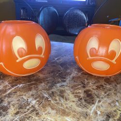 (2) Micky Halloween Candy Buckets / PRICE IS FOR BOTH 