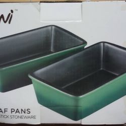 2 pc Stoneware Loaf Pans 