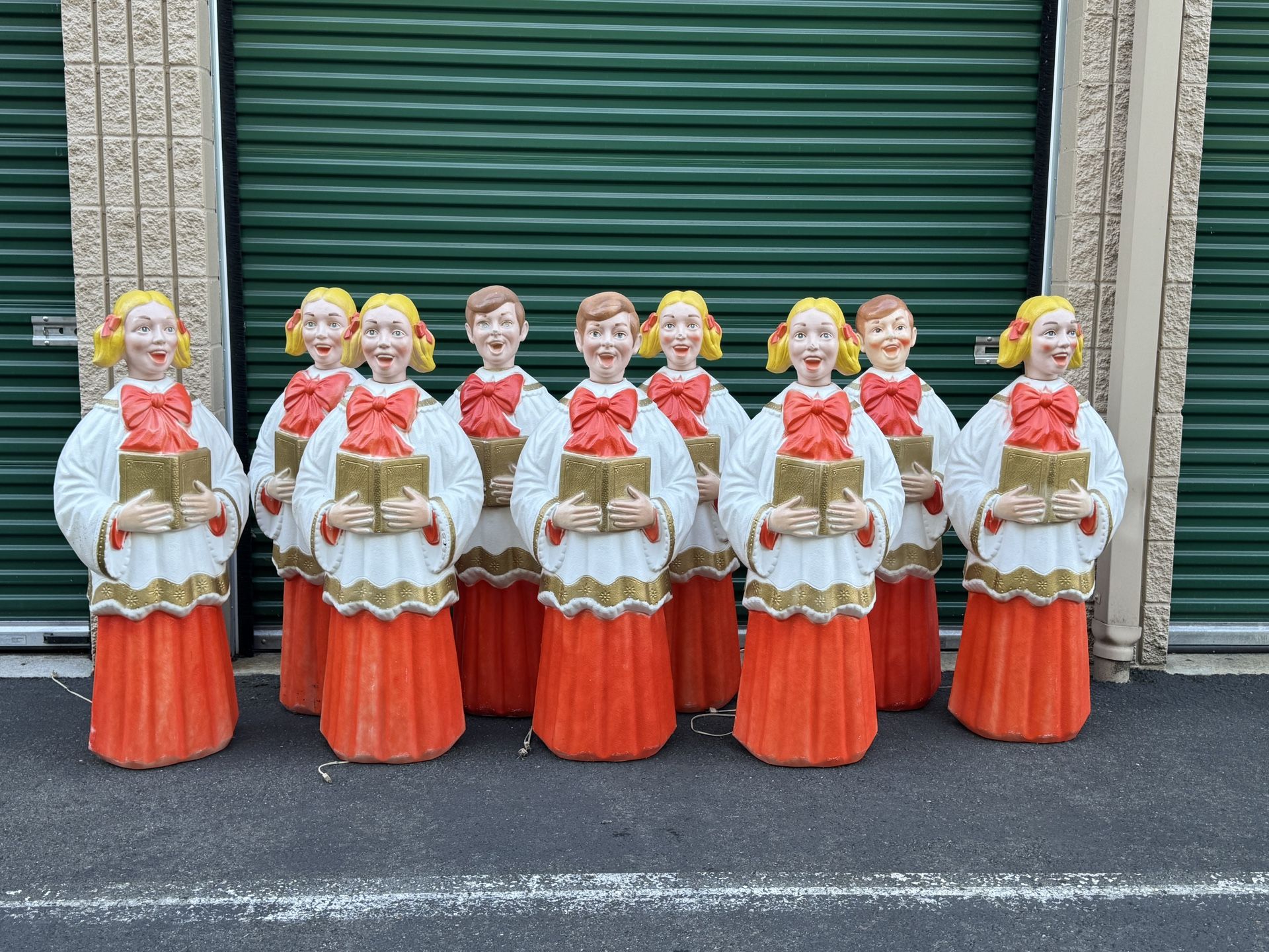 Vintage Christmas carolers Blow Molds - Full Set Of 9