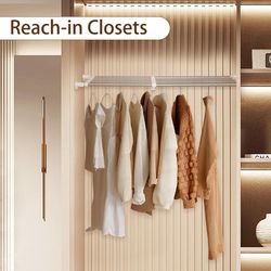 Closet shelves wall mounted tension shelf expandable easy to install
