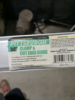 Pittsburgh 50 In. Clamp and Cut Edge Guide