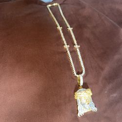 Jesus Piece Pendant And Chain