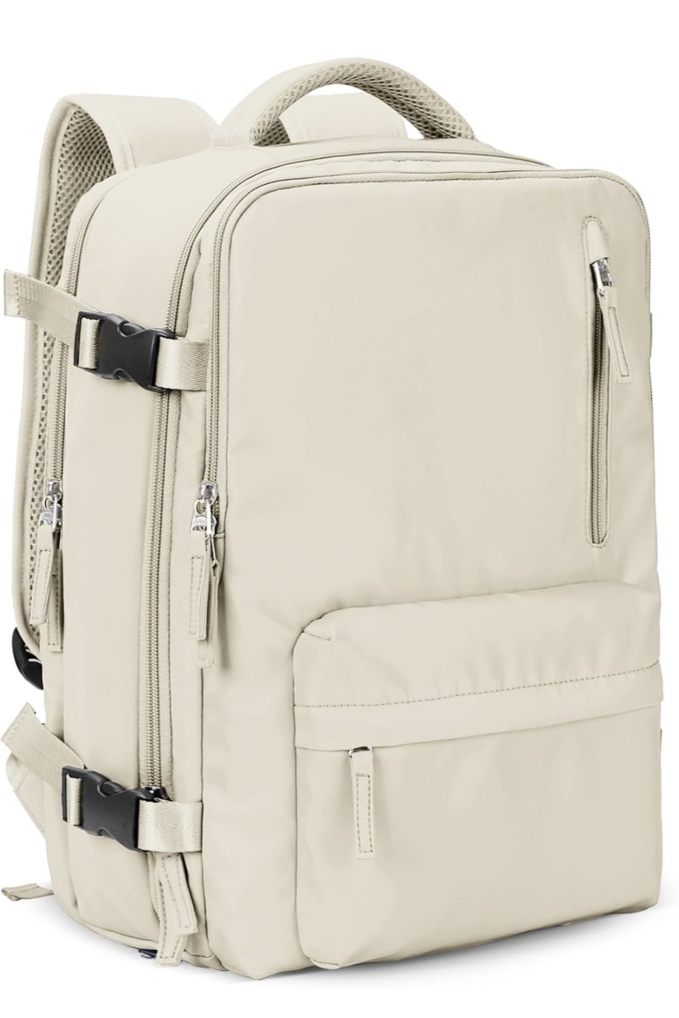 VGCUB Large Travel & Work Backpack – 17” Laptop Compartment | Carry-On Flight Approved | Beige