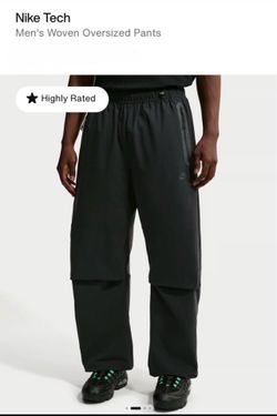 Men Nike Tech Black Woven Pants