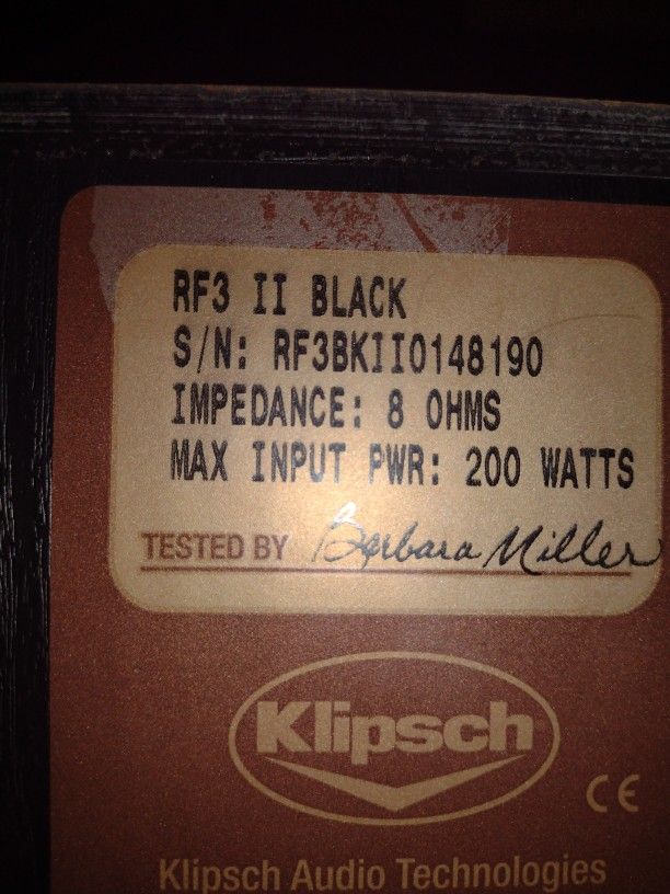 Klipsch  Standing Speaker Pair