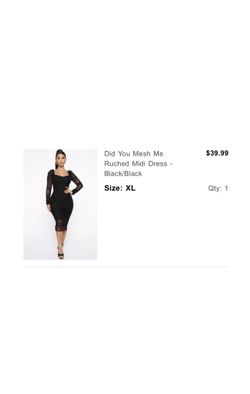 Fashion Nova Black Dress