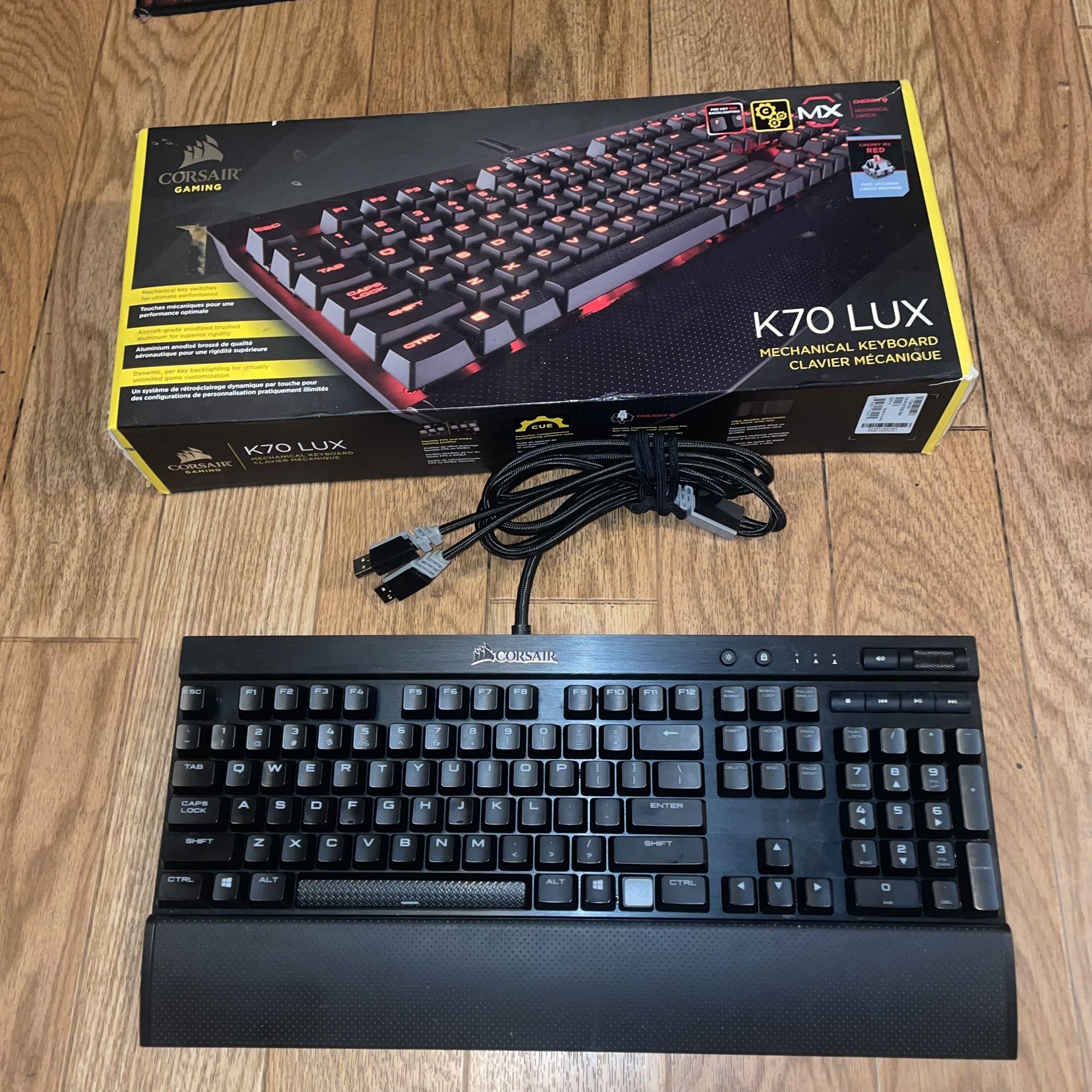 K70 Lux Mechanical Keyboard Practically New