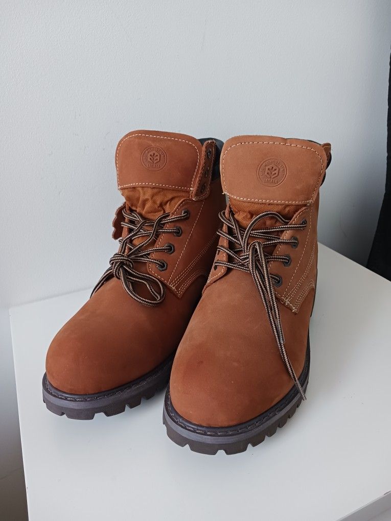 Jacata H8602 Brown Leather Work Boots - Size 12W